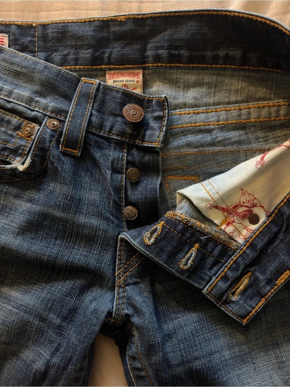 True Religion Men’s Straight Jeans - Blue Wash